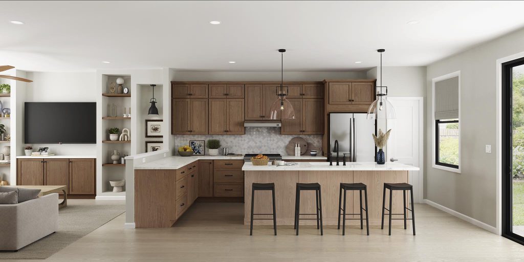 Sinclair in Saddle Oak & Light Oak